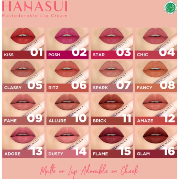 HANASUI MATTEDORABLE LIPCREAM BOBA | TINTDORABLE LIPTINT | Lip Stain