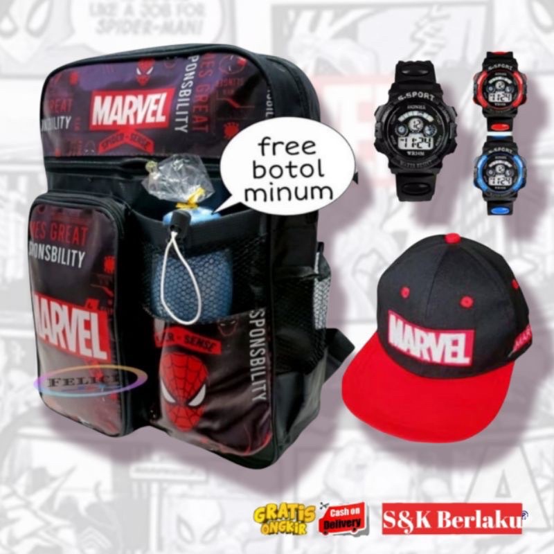 tas rangsel anak fashion acesoris tas sekolah anak marvel kapten amerika