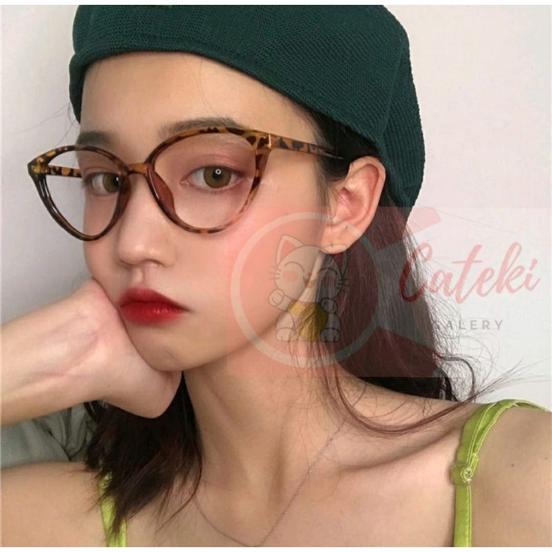 [CTK] PROMO Aksesoris Kacamata Fashion Pria/Wanita Kacamata Korea Kacamata Anti Radiasi Fashion Cat Eye NEW