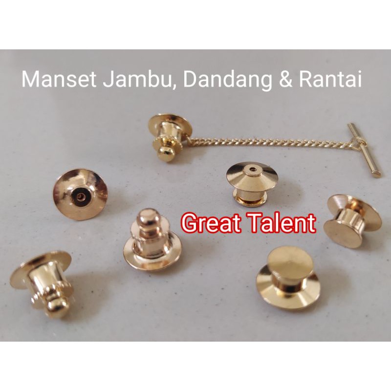 

Manset Jambu - Knob Dandang - Knop Rantai - Datar - Batang - PIN- Papan Nama Dada- Nametag - 1 pcs