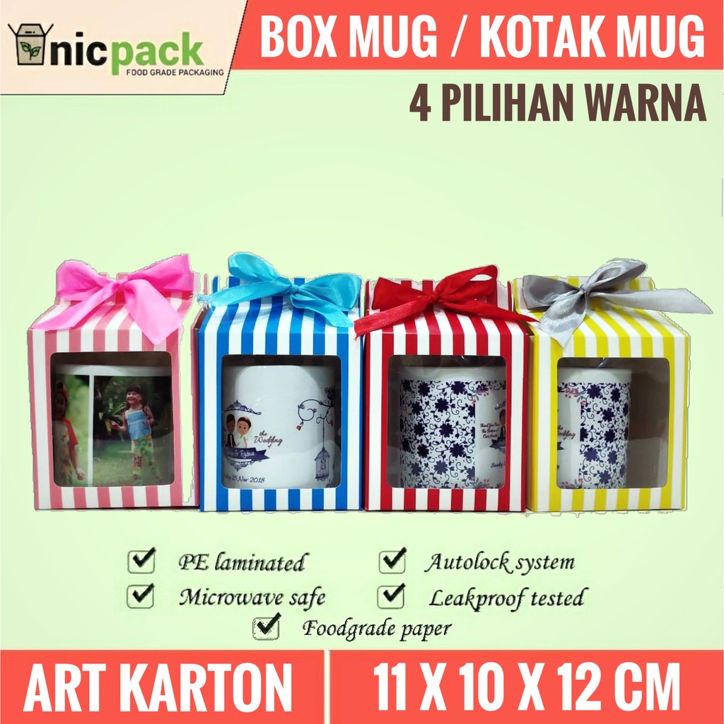 50 pcs - Box Mug / Kotak Souvenir Gelas