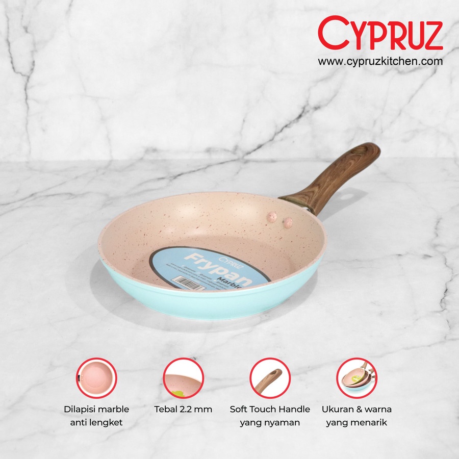 Cypruz Fry Pan FP-0692 Frypan Gagang Kayu 16cm