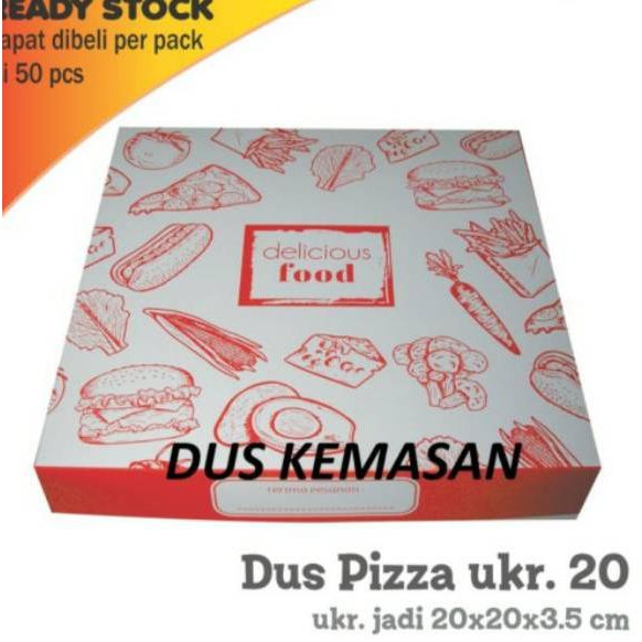 

◘ Box Pizza Kue Uk 20 x 20 x 3.5 cm Duplex (50pcs) ♜