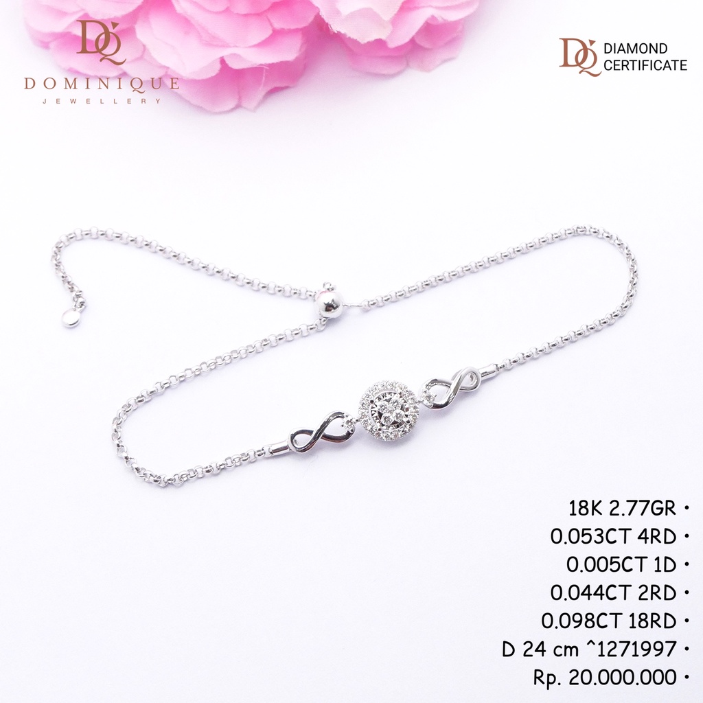 Gelang Berlian Emas Dominique Jewellery 1271997