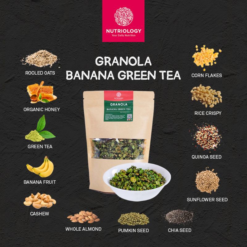 Granola Nutriology 400 gr Sereal Sehat Sarapan Praktis Makanan Diet Lengkap Murah Bergizi Alami High Quality
