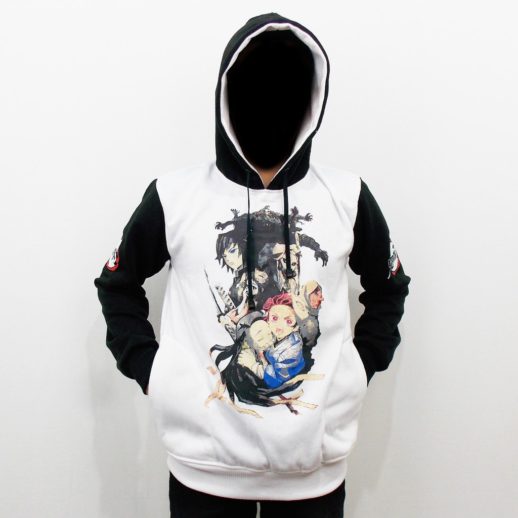 JAKET ANIME DEMON SLAYER - JAKET KIMETSU NO YAIBA - SWEATER HOODIE DEMON SLAYER - JAKET PRIA 02