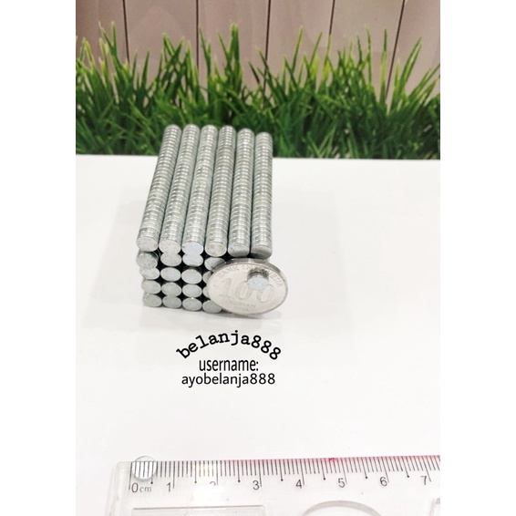 Magnet NEODYMIUM bulat ukuran 6x2 1pcs