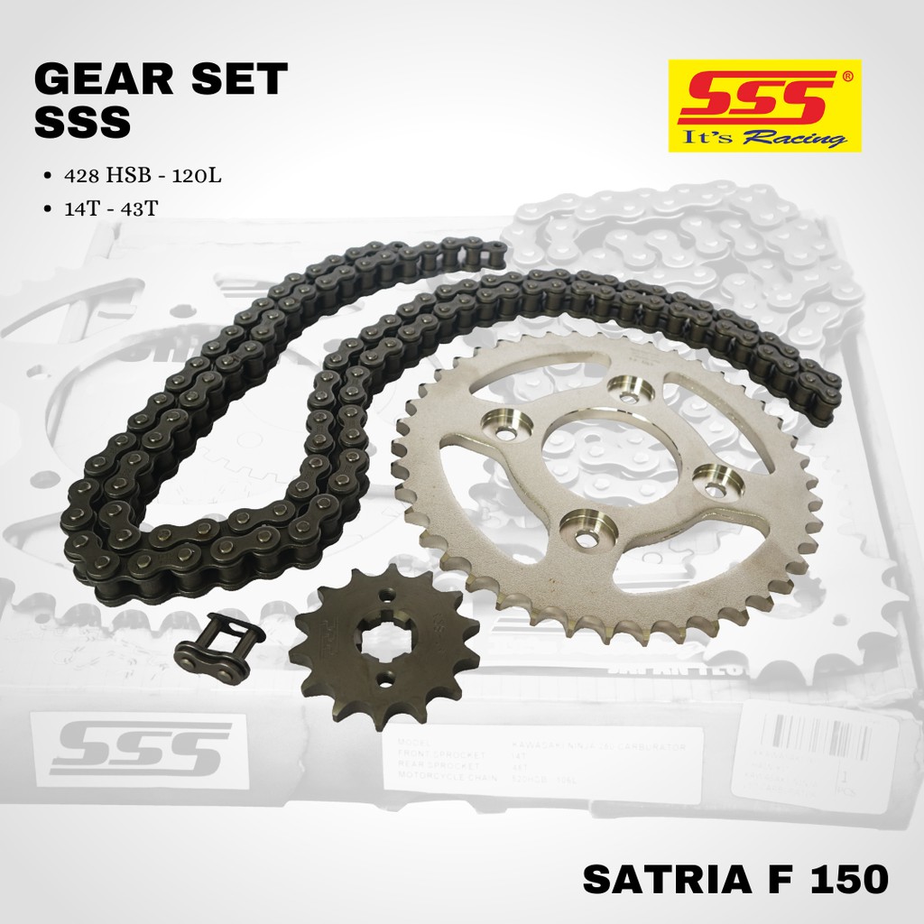 Gear gir set paket Satria F150 FU sss 428 14 43