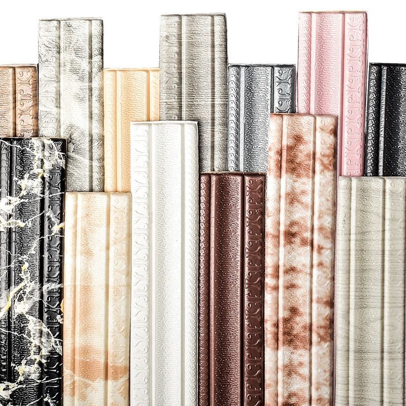 WALLPAPER FOAM TIMBUL 3D WALL BORDER LIST WARNA GOLD PUTIH PINK PANJANG 2.3M UNTUK DEKORASI RUMAH