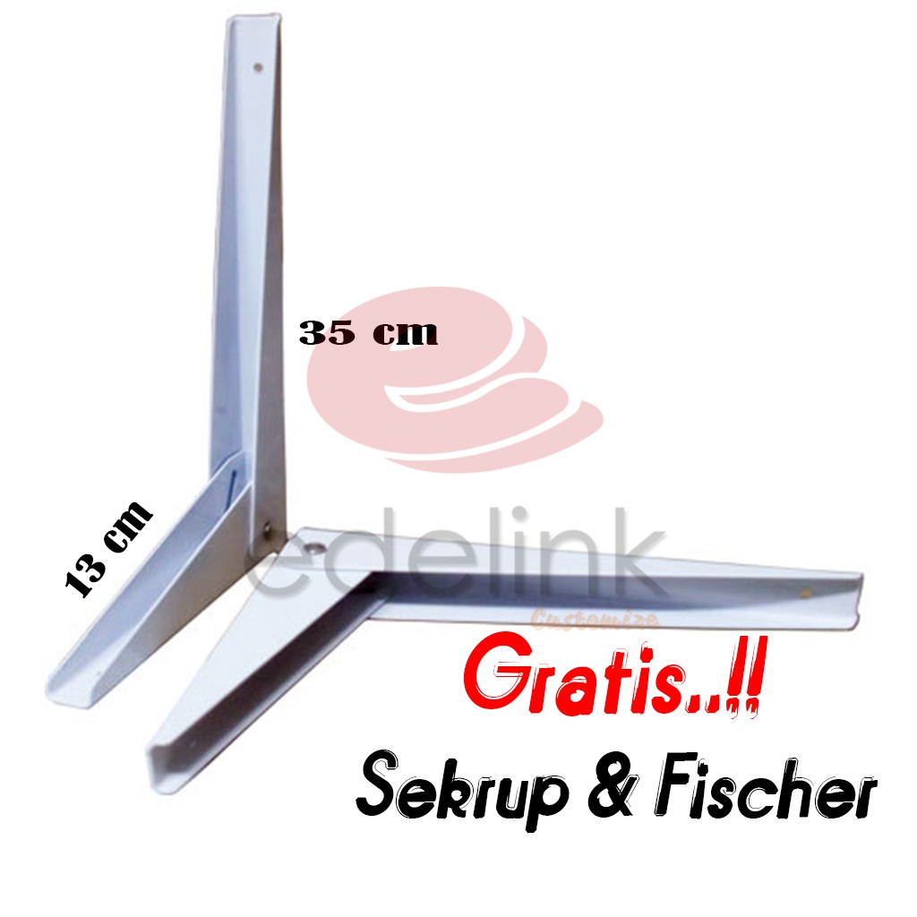 Engsel Meja Lipat 35cm Folding Bracket Siku Lipat Rak Engsel Lipat