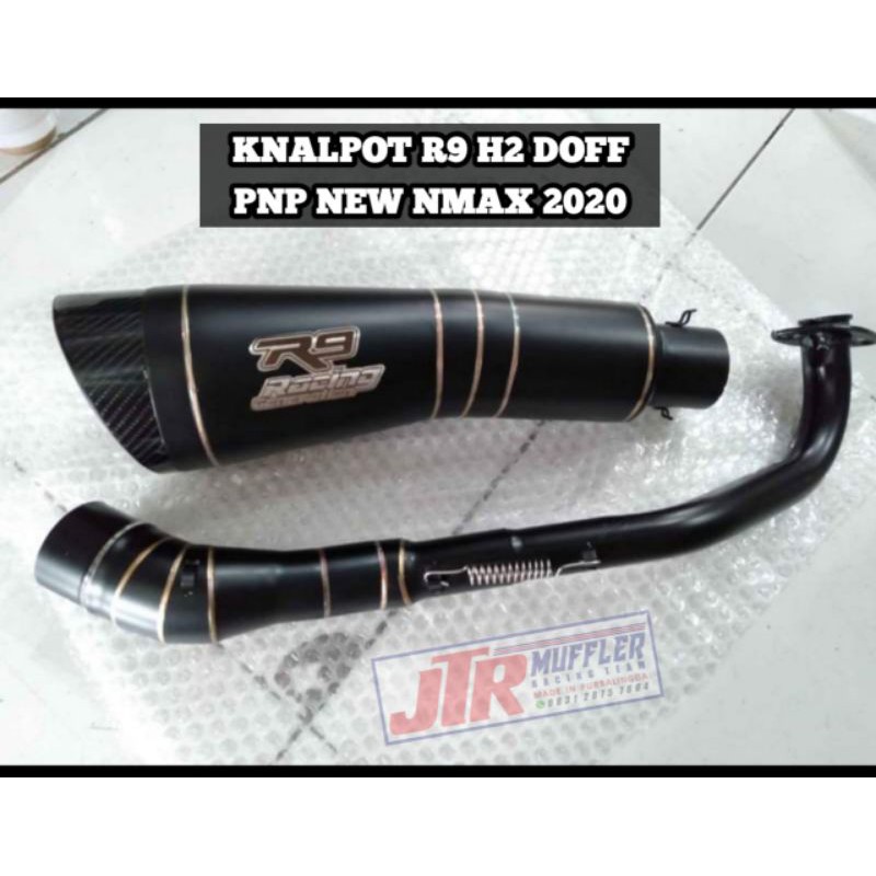 KNALPOT RACING NMAX NEW AEROX NEW R9 H2 BLACK