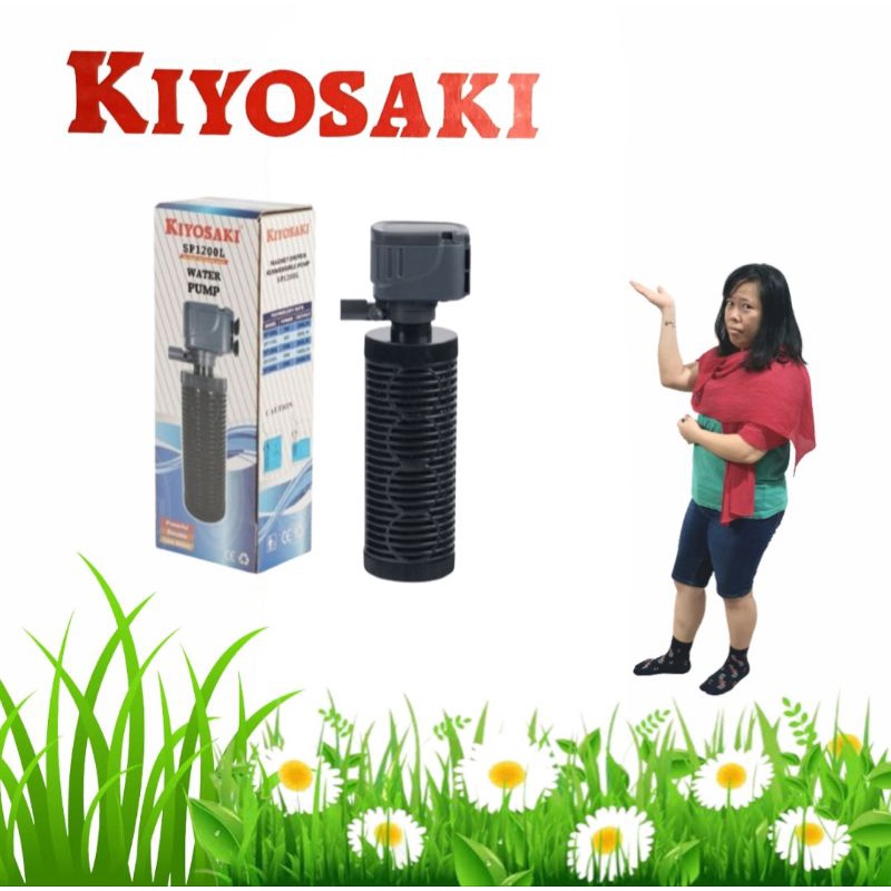 kiyosaki 1200L power head pompa celup air aquarium internal filter