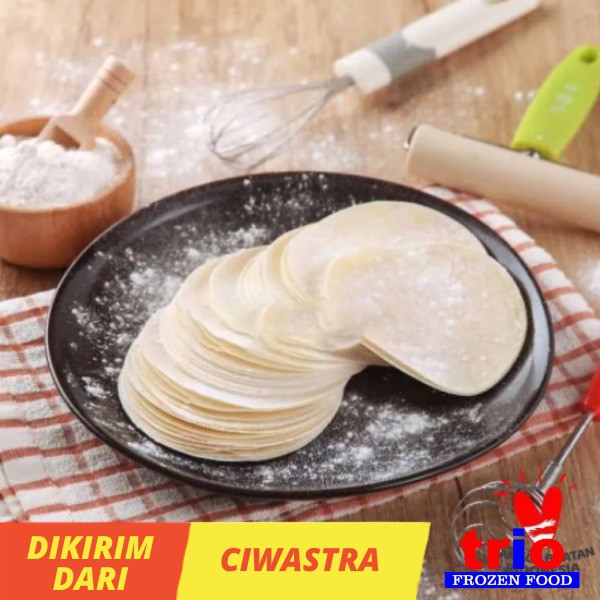 Kulit Dimsum / Pangsit / Siomay Bulat tipis Halal 10cm