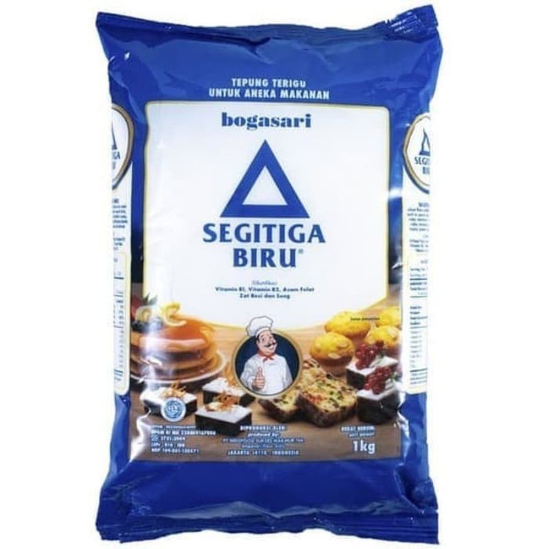 

TEPUNG TERIGU SEGITIGA BIRU 1KG | TEPUNG TERIGU BOGASARI 1 KG | 500GR