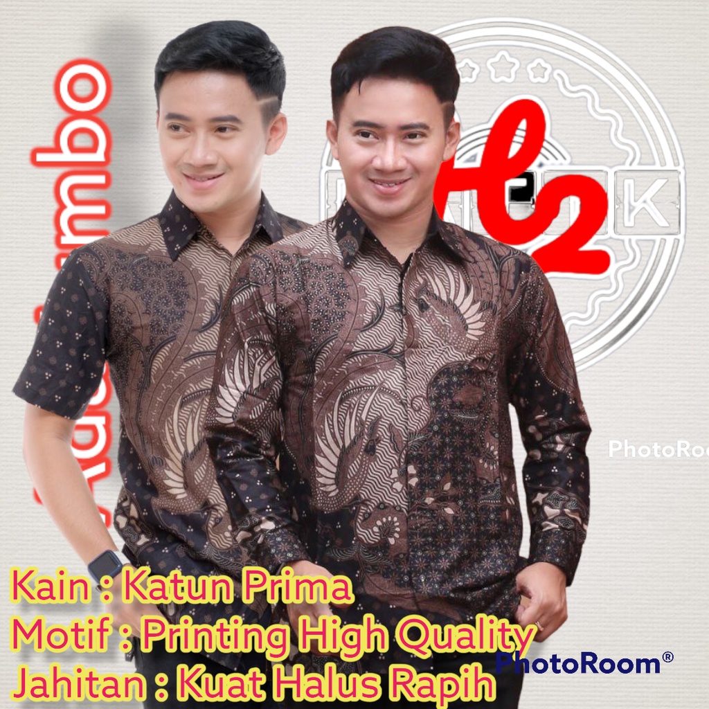 Baju Batik Kantor Pria Jumbo Big Size  ukuran M L XL XXL XXXL XXXXL XXXXXL XXXXXXL Baju Batik Pria L
