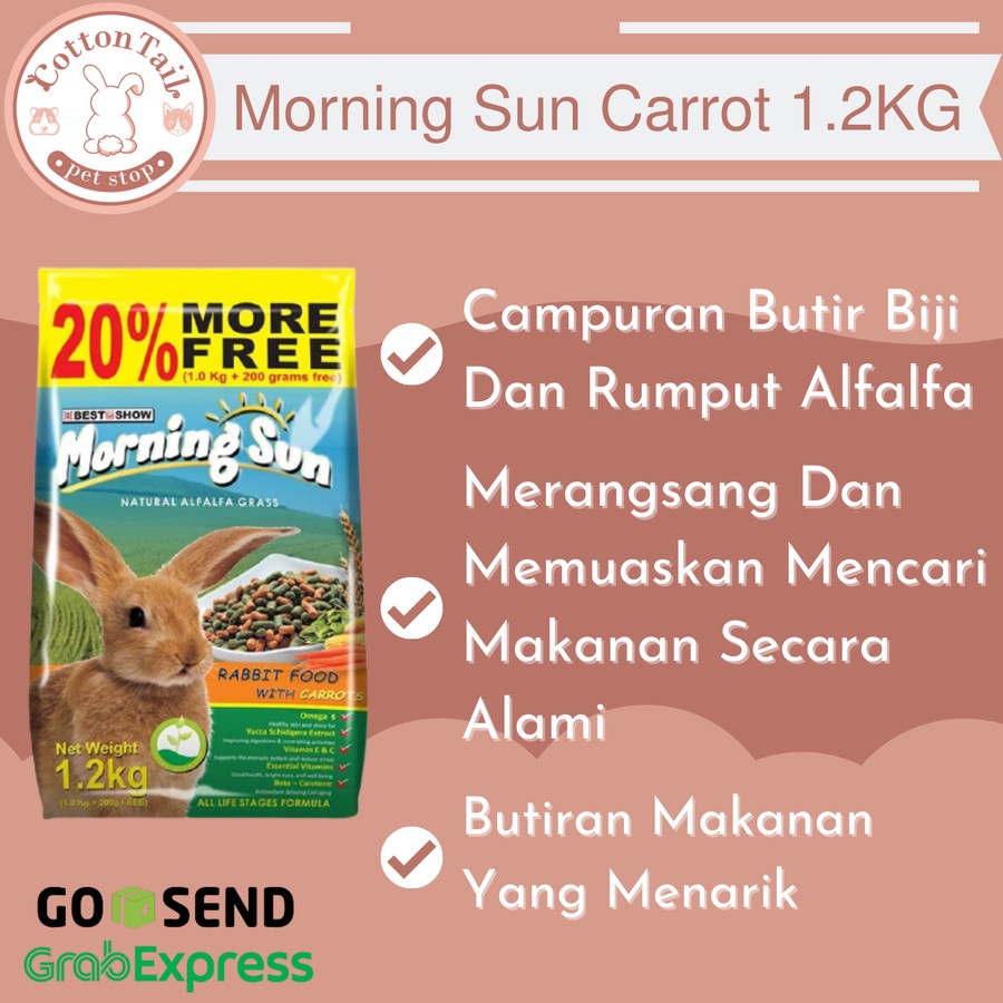 Makanan Kelinci / Rabbit Food MORNING SUN CARROT 1.2 KG