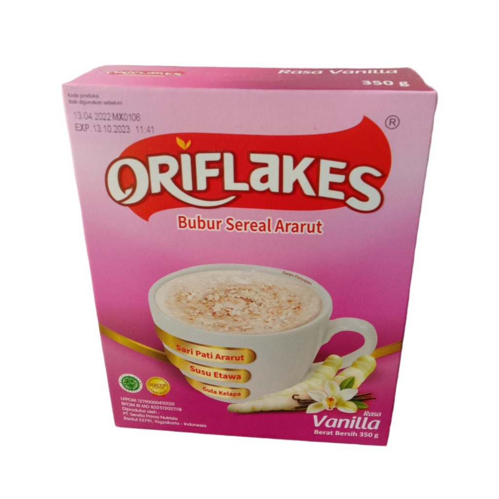 

ORIFLAKES BUBUR SEREAL ARARUT RASA VANILLA 350 GR / BUBUR SEREAL