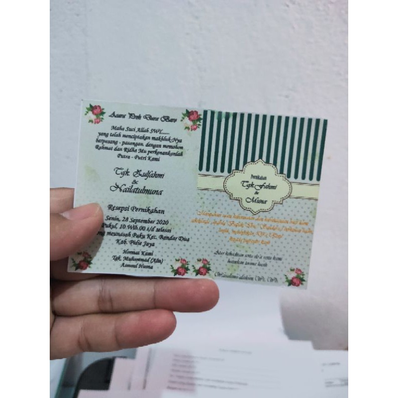 Undangan Kecil Mini Kartu Nama KTP Shopee Indonesia Undangan Kecil Mini Kartu Nama KTP Shopee Indonesia