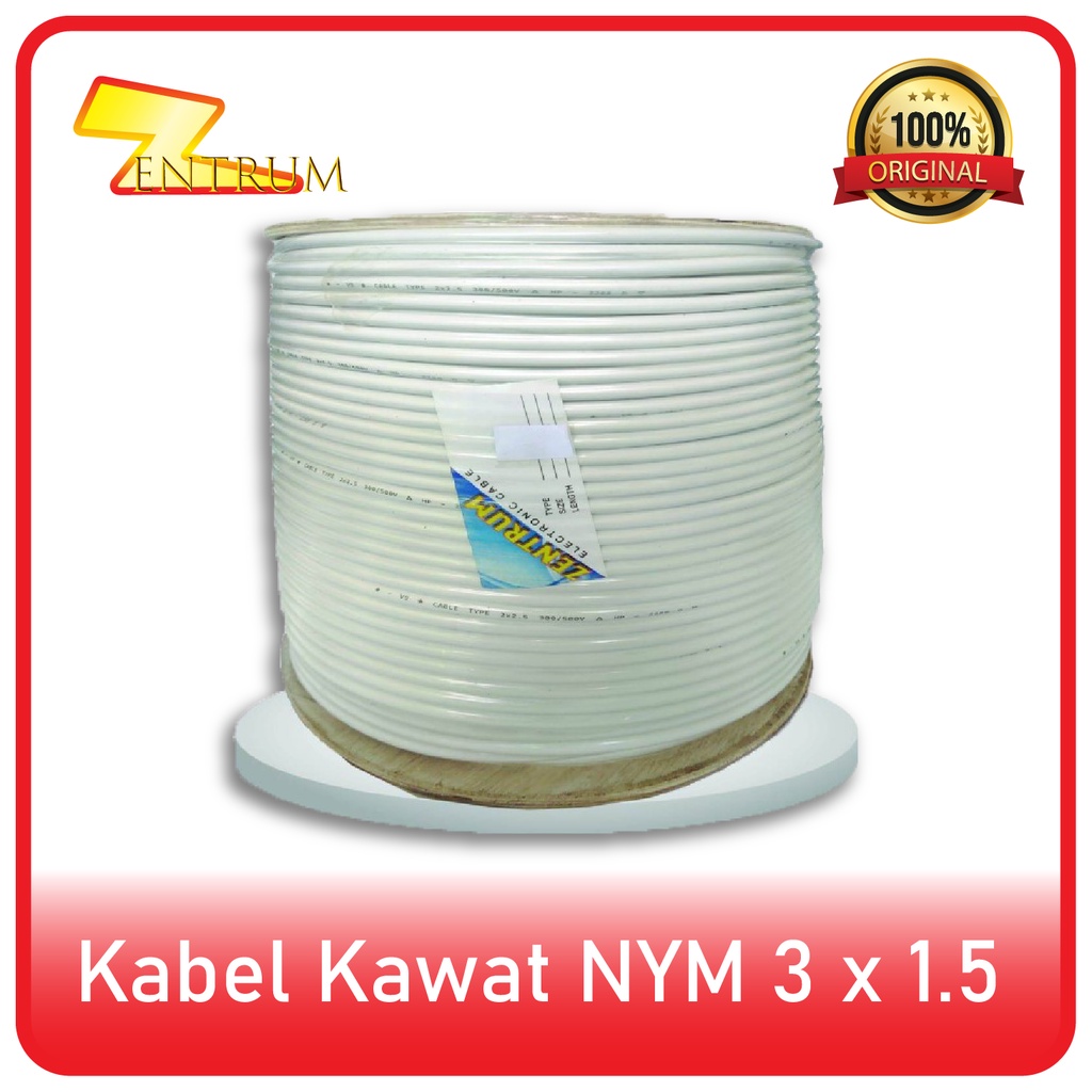 Kabel Listrik Kawat NYM 3 x 1.5 (30 Meter)