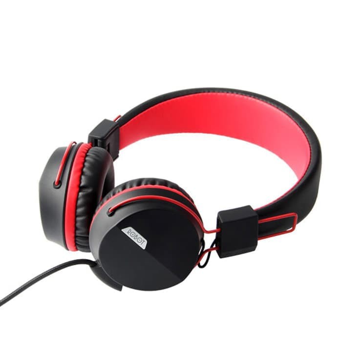 Promo ROBOT RH-P07 FOLDABLE STEREO WIRED HEADSET BLACK RED Diskon
