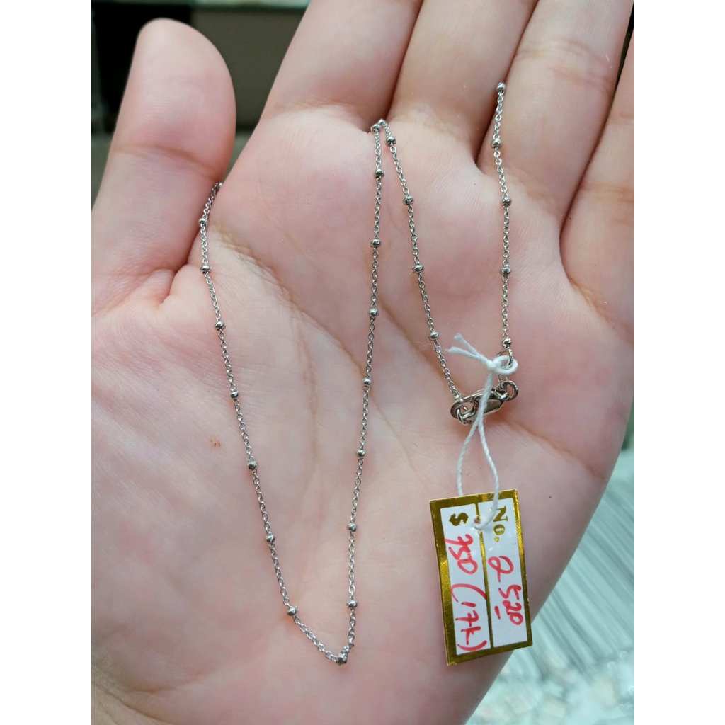 Kalung Emas Putih Rantai Fashion Kadar 75% 2.52 Gram