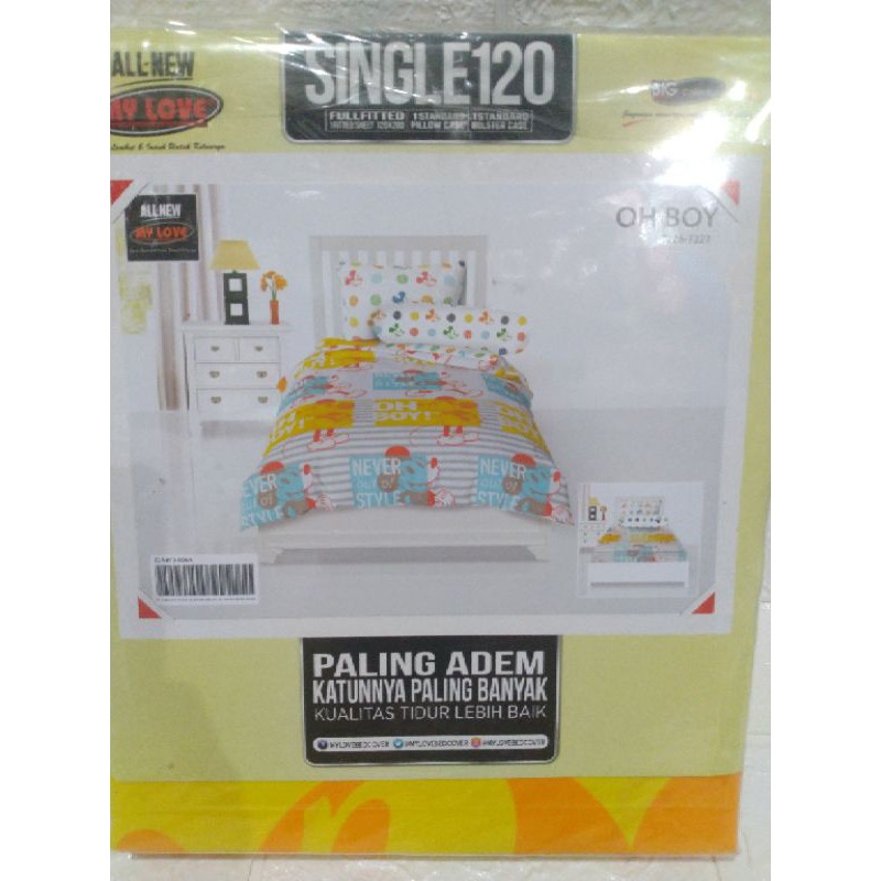 Sprei My Love sprei single sprei bujangan ukuran 120x200