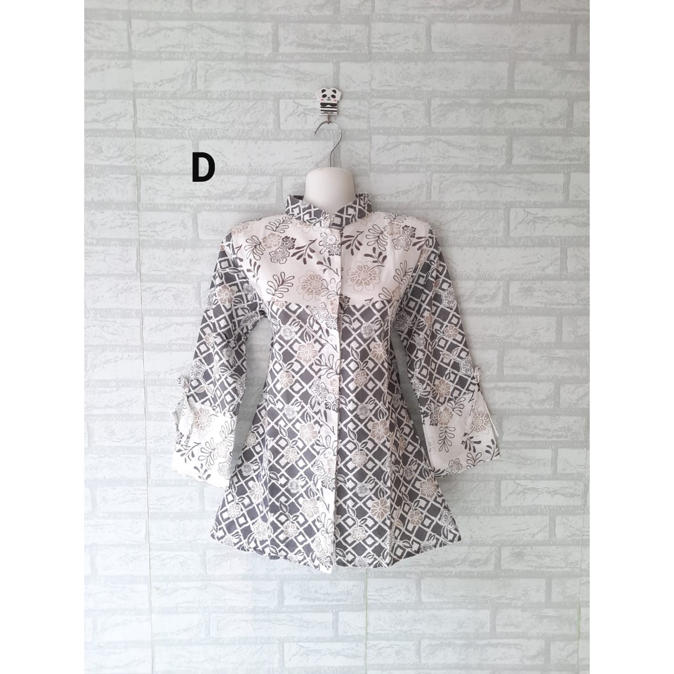 blouse kerja batik berkancing