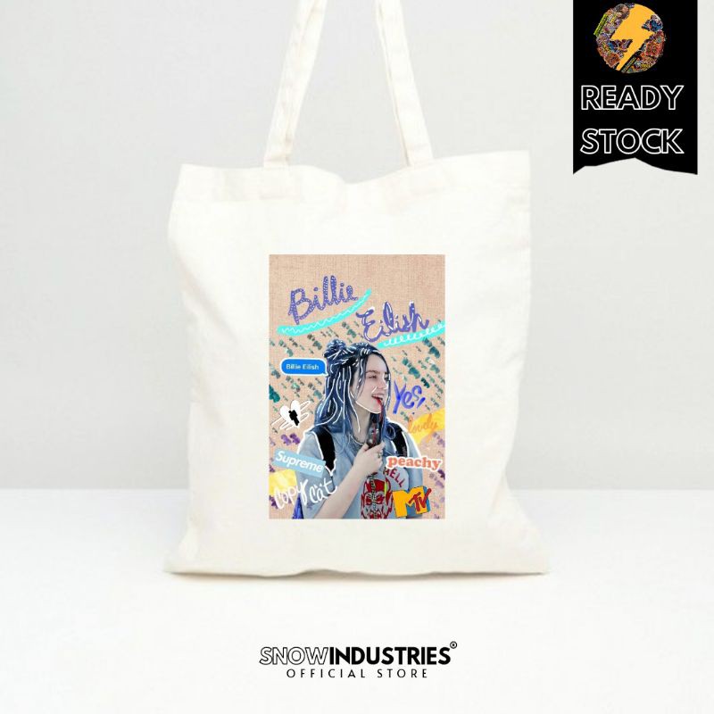 Tote Bag Wanita Pria Kanvas Baby Premium Billie Eilish