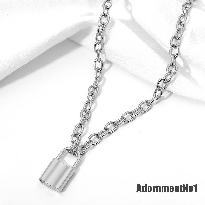 (Adornmentno1) Liontin Gembok Stainless Steel Untuk Unisex / Pria / Wanita