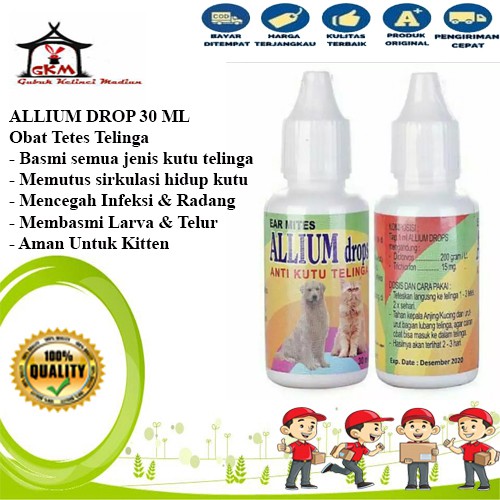 Allium Drops - Anti Kutu Telinga  Earmies Kucing dan Anjing