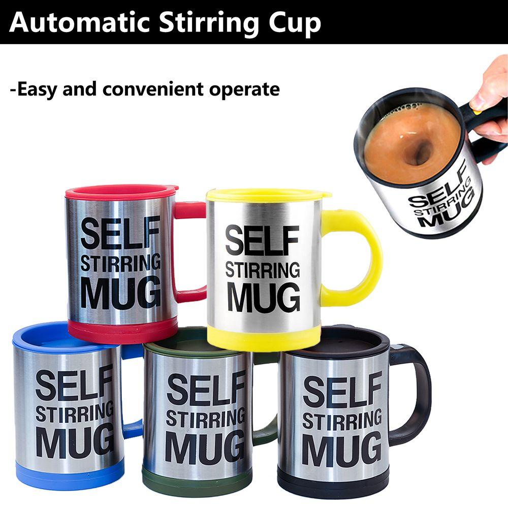 Solighter Self Stirring Mug Lazy 400ML Double Insulated Mixer Otomatis