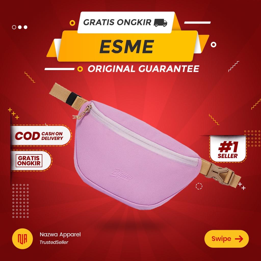 TAS PINGGANG WAIST BAG BIGMO ESME GRAPE