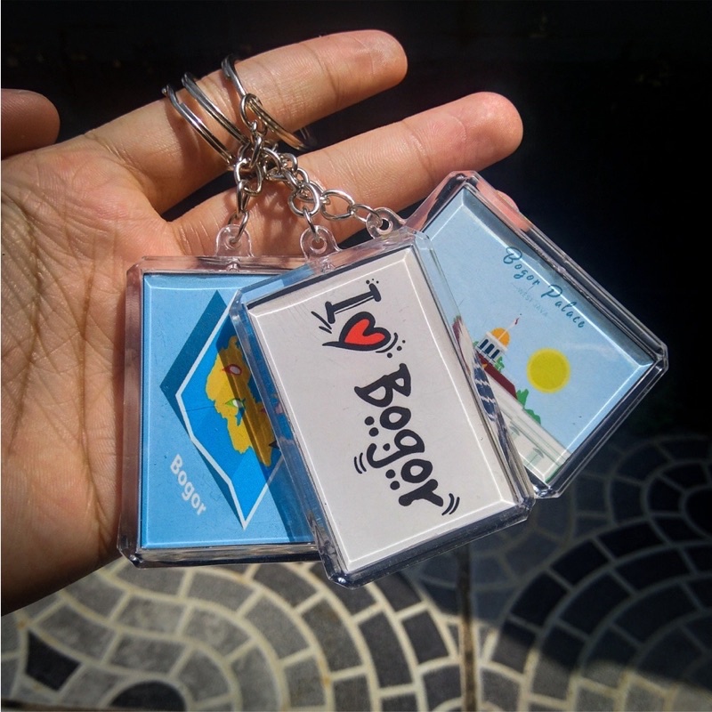 GANTUNGAN KUNCI KOTA BOGOR / 2 MUKA / PREMIUM