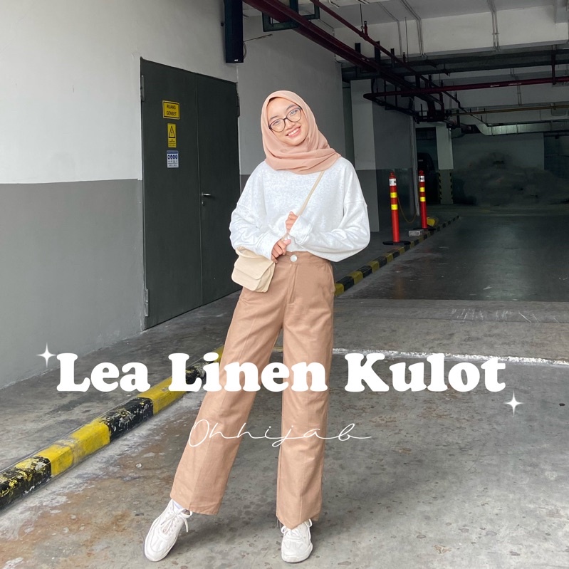 Lea linen pants | kulot linen highwaist