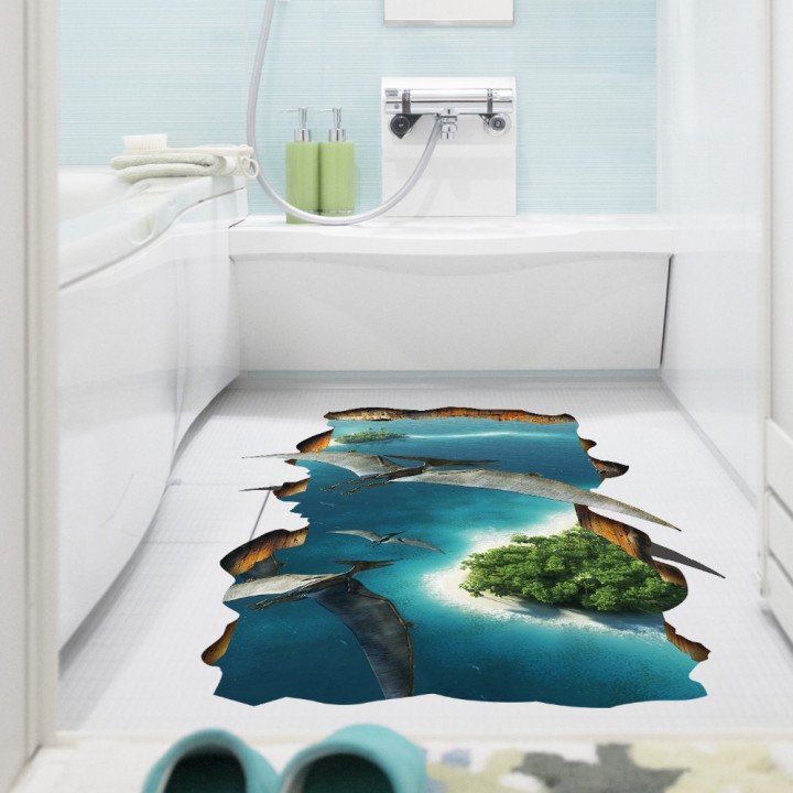 3D Wallpaper Sticker Dinding 90 x 60cm - WPP003 - Ikan Koi
