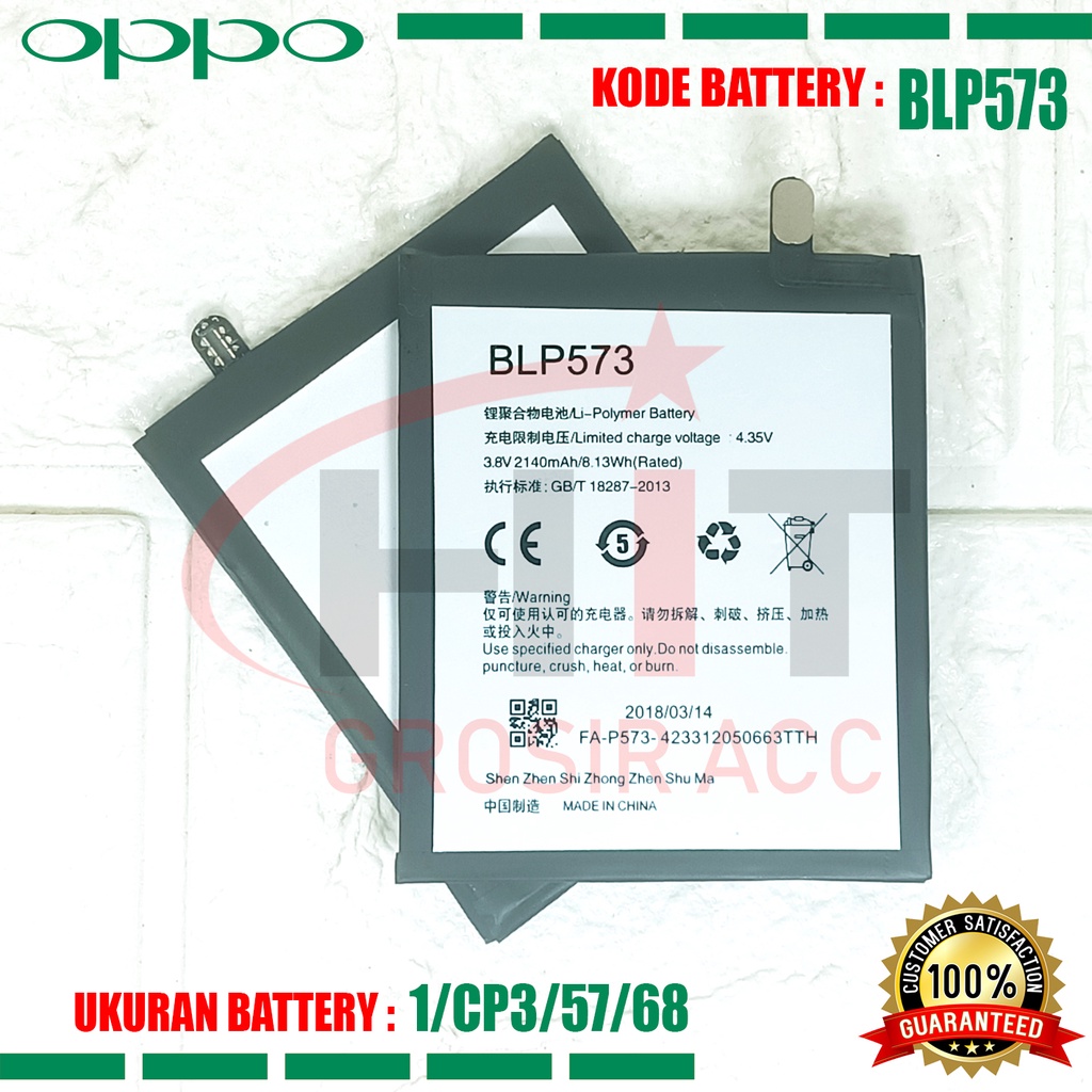 Baterai Battery Ori BLP573 Oppo N1 Mini N5111 N5116