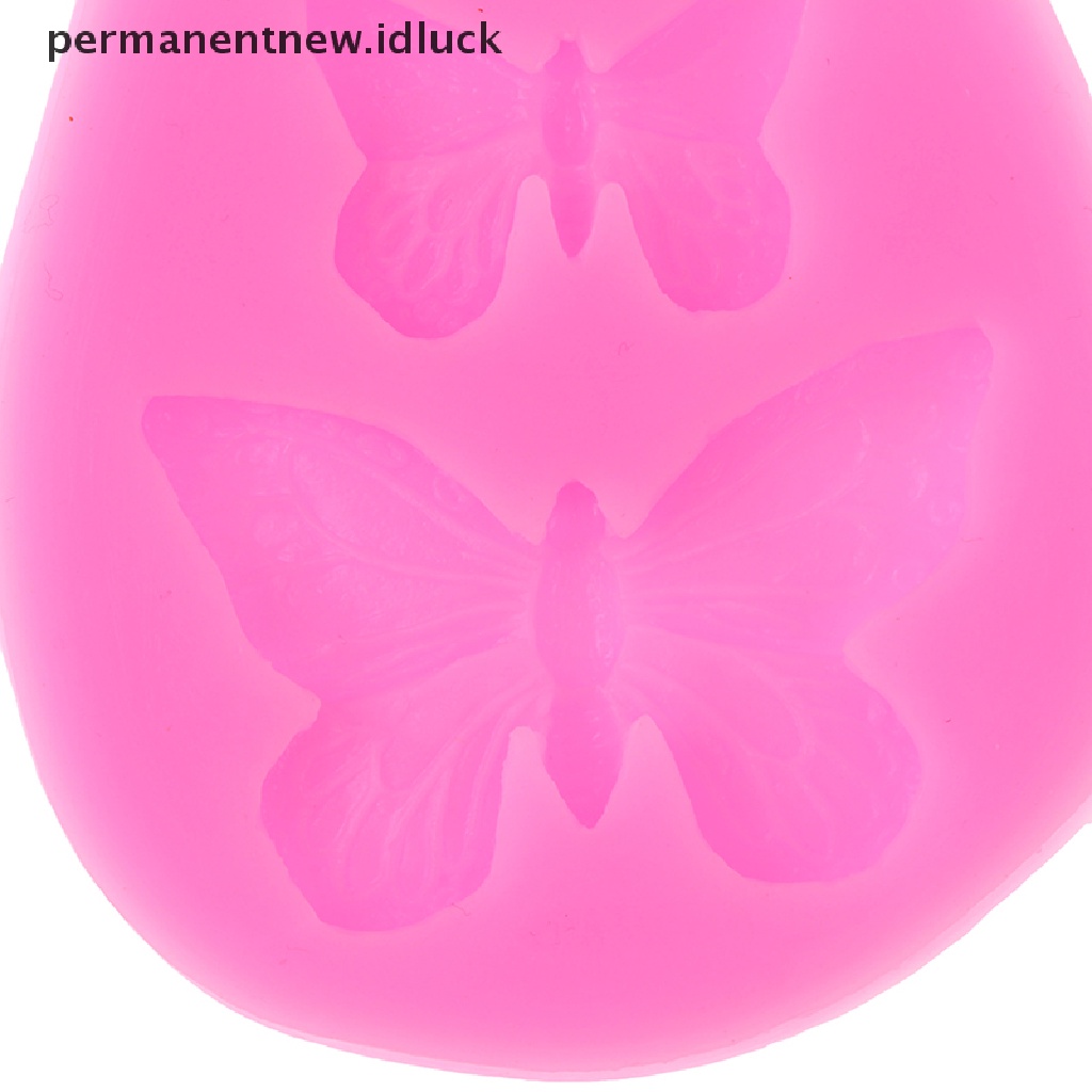 Cetakan Kue Bentuk Kupu-Kupu 3D Bahan Silikon Untuk Dekorasi