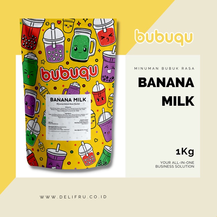 

POWDER DRINK BANANA MILK BUBUQU - BUBUK MINUMAN SUSU PISANG KOREA