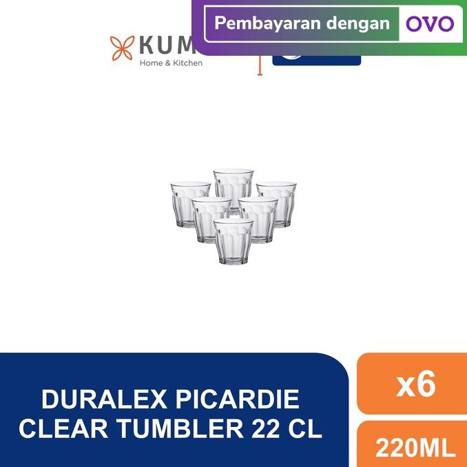 Duralex Gelas Kopi Picardie 220 ml - Set Of 6