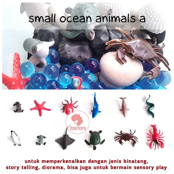 Zoetoys Small Ocean Animals Complete  Medium | Aneka Mainan Hewan Kecil Binatang Figurine Animals | Mainan Edukasi Anak