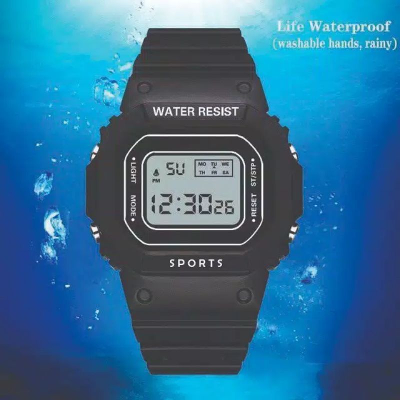 [COD] Jam Tangan Digital Pria Wanita Unisex Jam Tangan Sport Rubber Jam Tangan Digital Waterproof Water Resistence Jam Tangan Korea