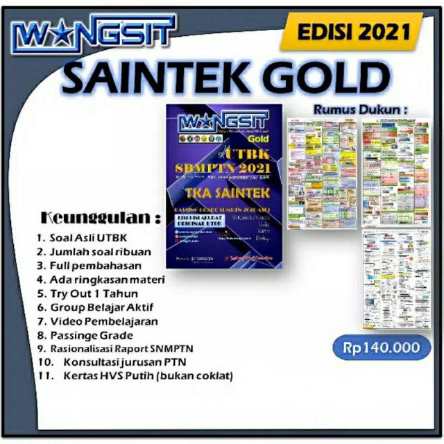 [GOLD SAINTEK] Buku SBMPTN Wangsit 2021 | UTBK 2021