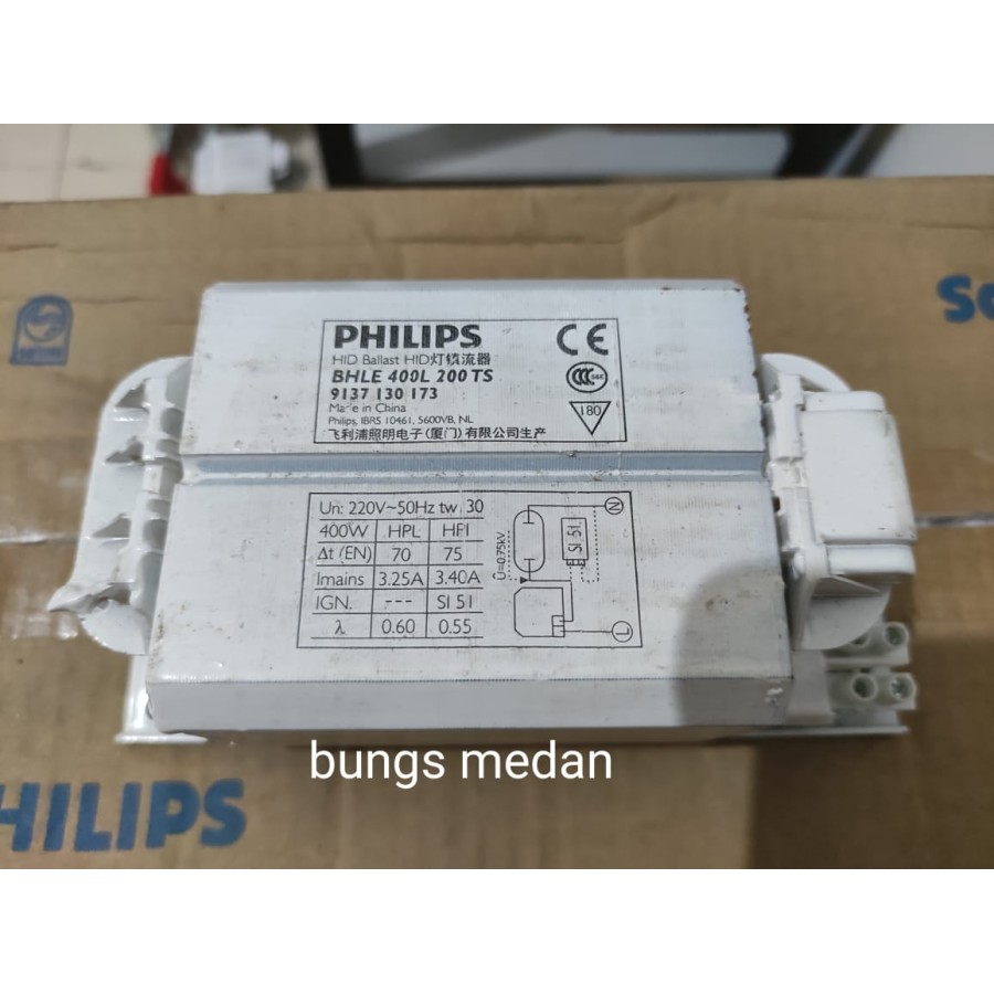 BHLE 400w BHL 400 Watt Philips TRAVO TRAFO BALAST BALLAST 400L 200TS