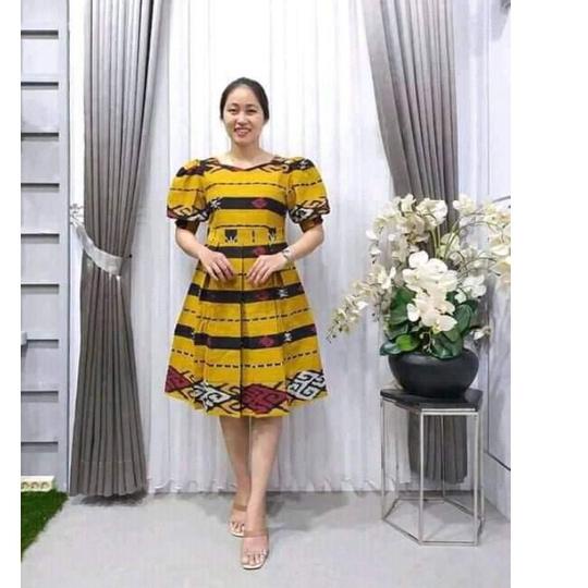 Keluaran Terbaru.. DRESS TENUN WANITA ETNIK BAJU PESTA KEKINIAN