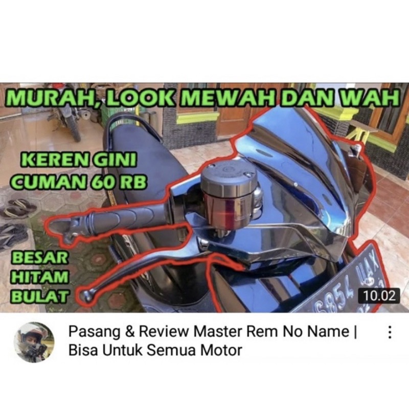 MASTER REM KANAN NO NAME SET TABUNG SMOKE BIG BREMB0 UNIVERSAL SEMUA MOTOR