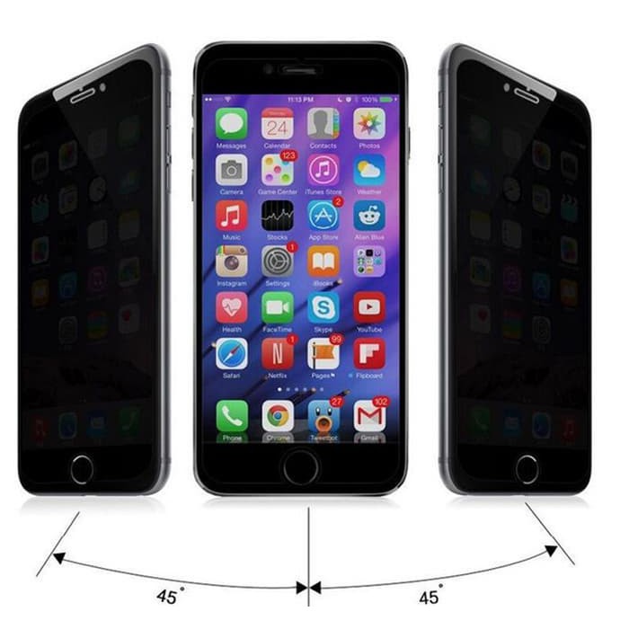 Tempered glass anti spy Iphone 7+ / iphone 7 plus screen guard     modern DA00933