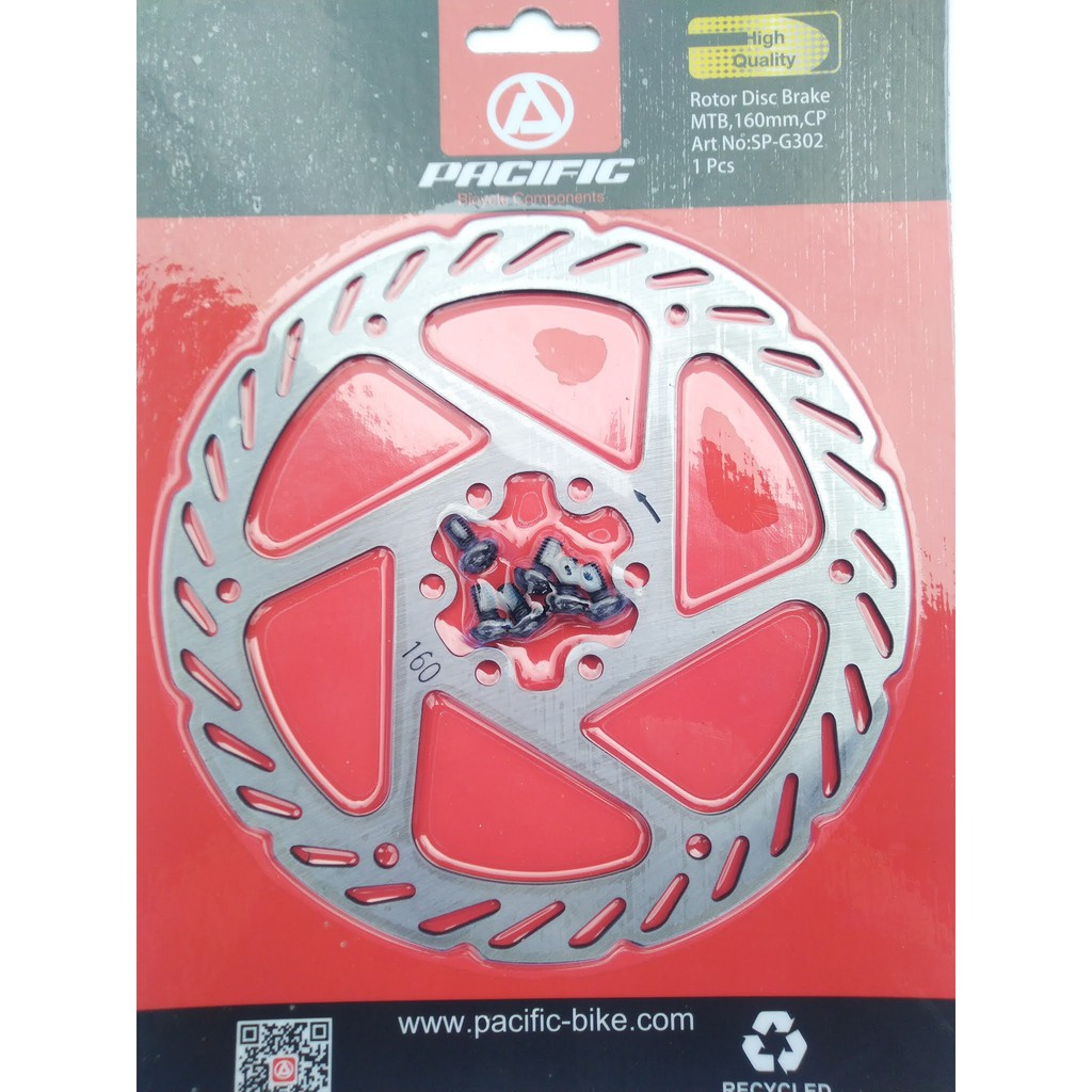 Rotor Sepeda MTB Piringan Rem Cakram Sepeda Merk Pacific 160mm Pacific