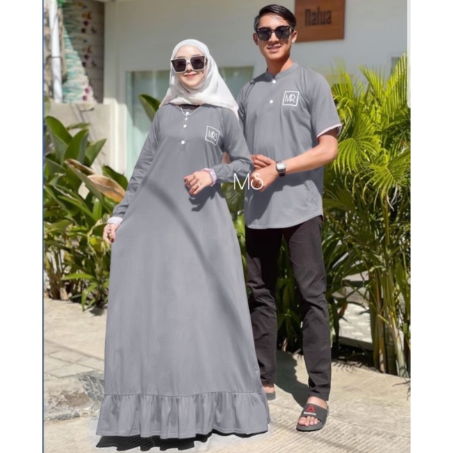 Gamis Couple pasangan terbaru 2021 SS CP ANNETH Baju Pasangan suami istri terbaru 2021
