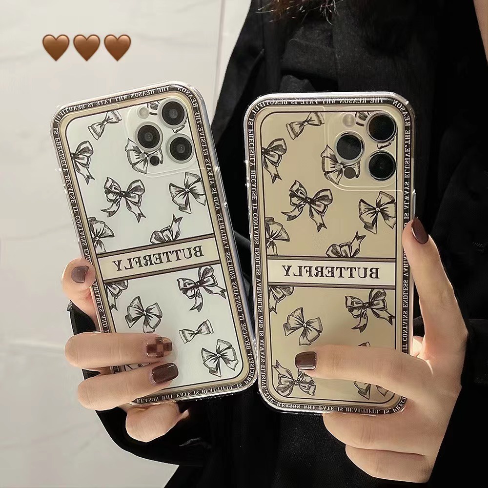 Soft case Pelindung Bahan TPU Bentuk Pita Vintage Untuk Iphone 7 8 PLUS X XR XS 11 12 13 MINI PRO MAX SE 2020