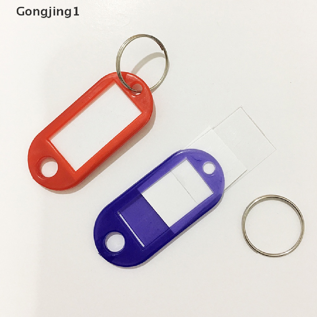 Gongjing1 30pcs Gantungan Kunci Tag Label Identitas Angka Hotel Multi Warna